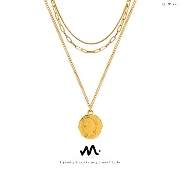 Roman Portrait Hip-Hop Necklace - Image 2